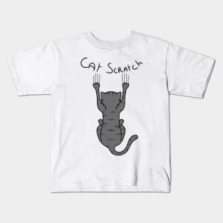 Cat Scratch. Gray. Kids T-Shirt